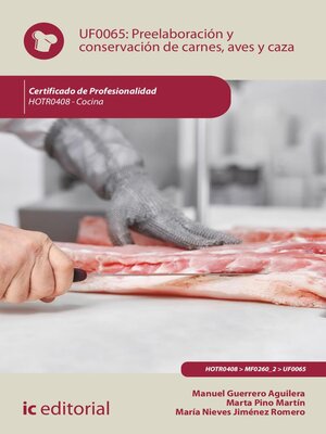 cover image of Preelaboración y conservación de carnes, aves y caza. HOTR0408